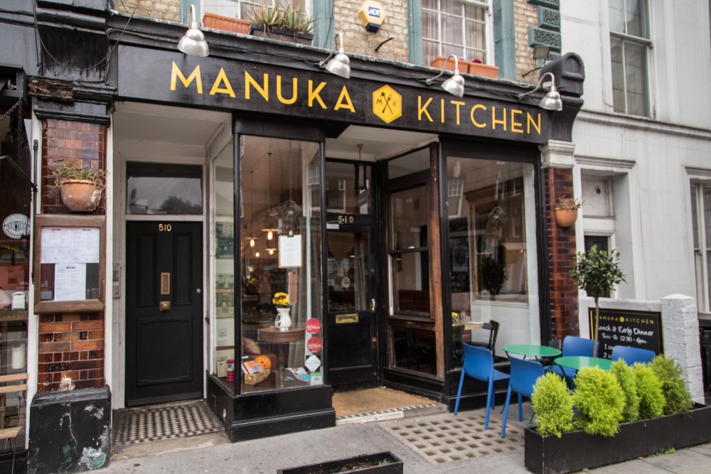  Manuka Kitchen's front facade. The casual atmosphere gives locals and celebrities a relaxed atmosphere to socialize and enjoy honey-themed menu items.