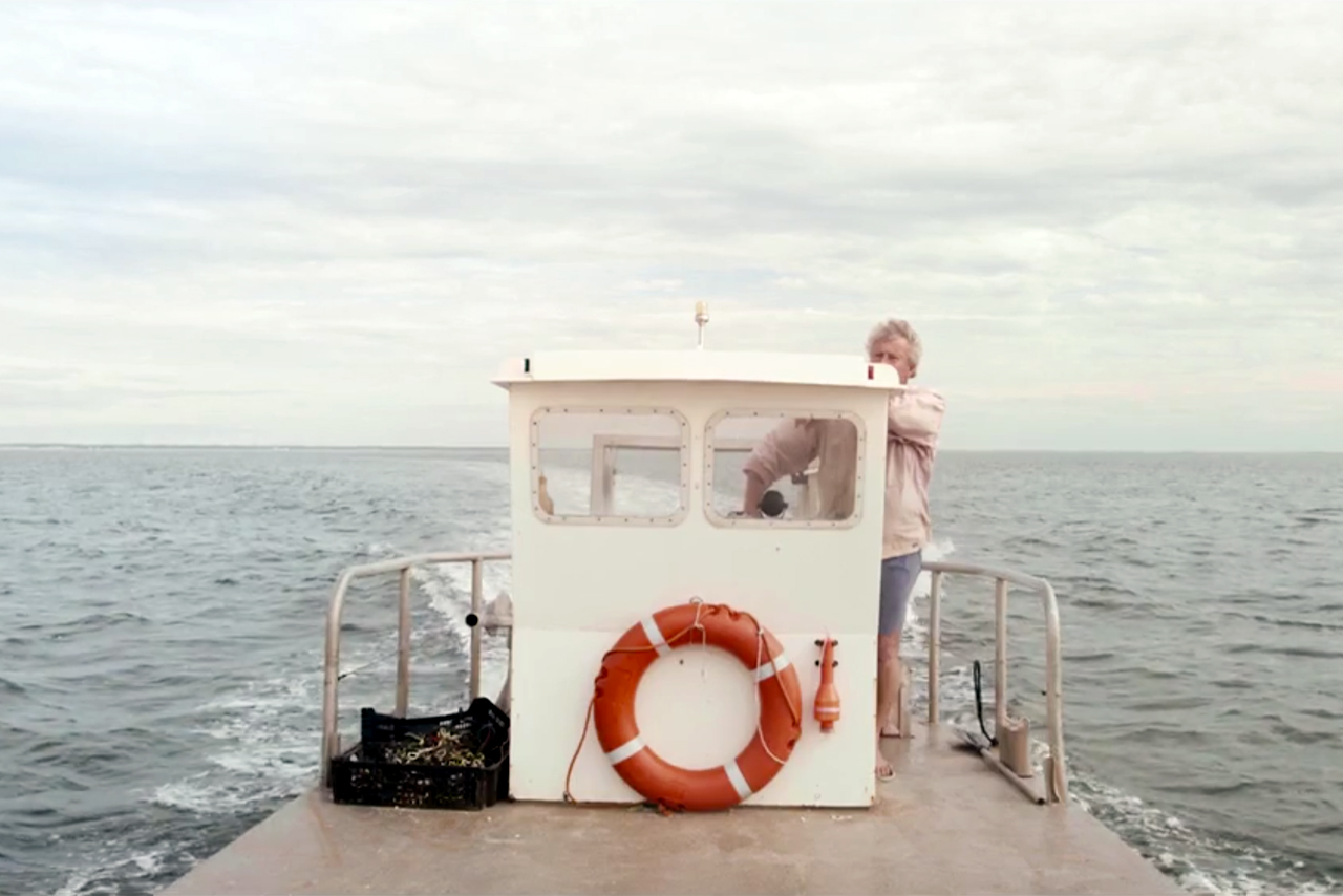 A still from "Monsieur Oyster," a video work and later text commissioned by NOWNESS and produced by Panthalassa that explores in its signature 5 minutes length the life of sixth-generation oyster farmer Joël Dupuch.