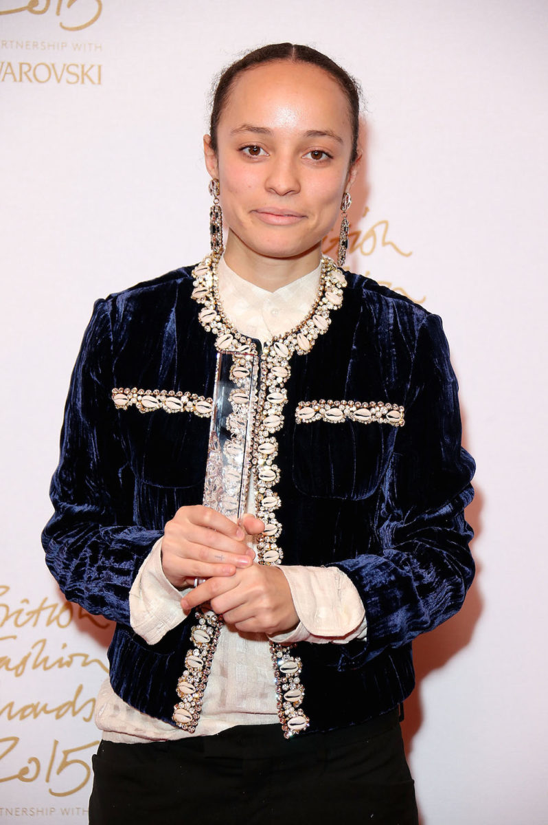 Grace Wales Bonner at the British Fashion Awards 2015