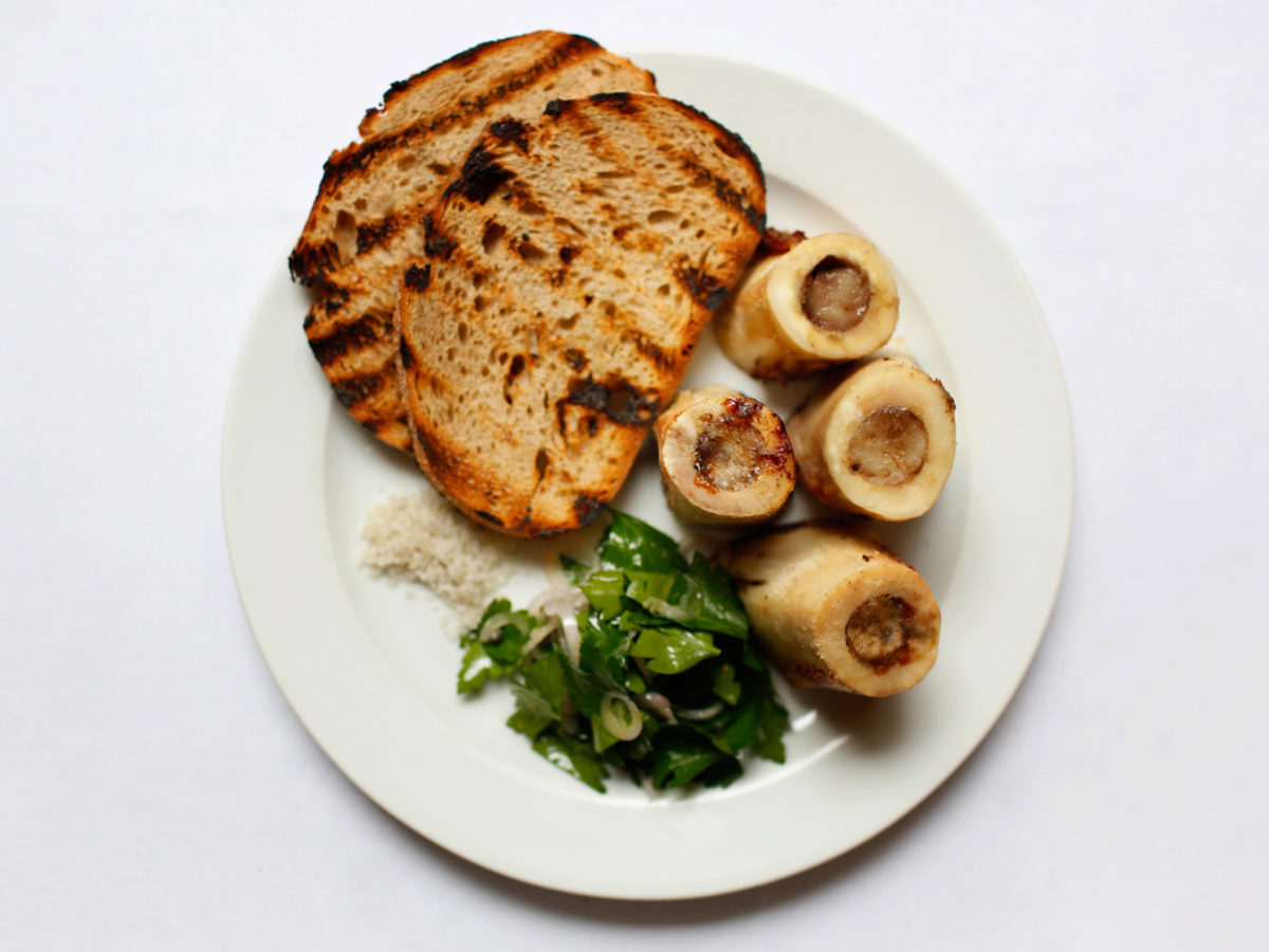 The bone marrow and parsley salad at St. John (via Food Snob)