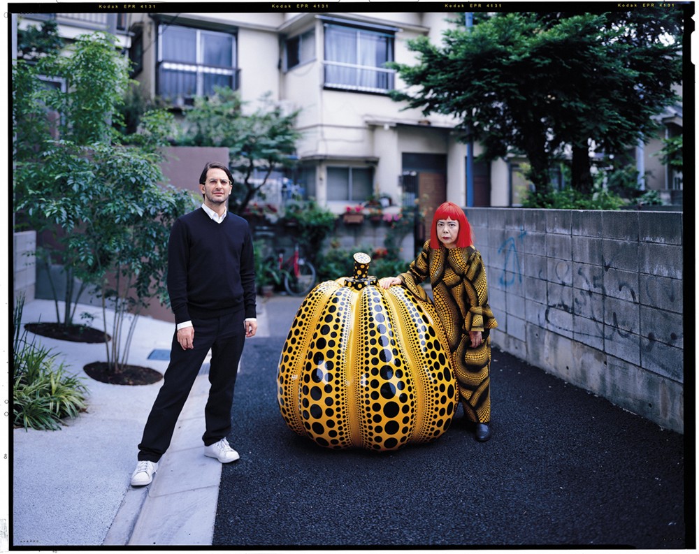 Yayoi Kusama with Marc Jacobs (via Prestige)
