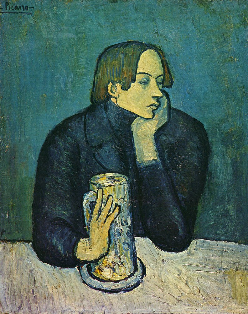 Pablo Picasso, Portrait of Jamie Sabartés, 1901 (via National Portrait Gallery)