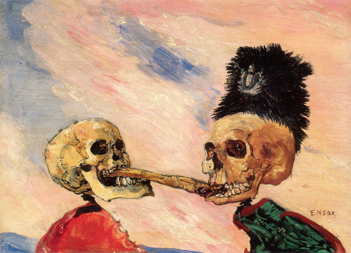 James Ensor, Fighting Over a Pickled Herring (Via ThirdDime)