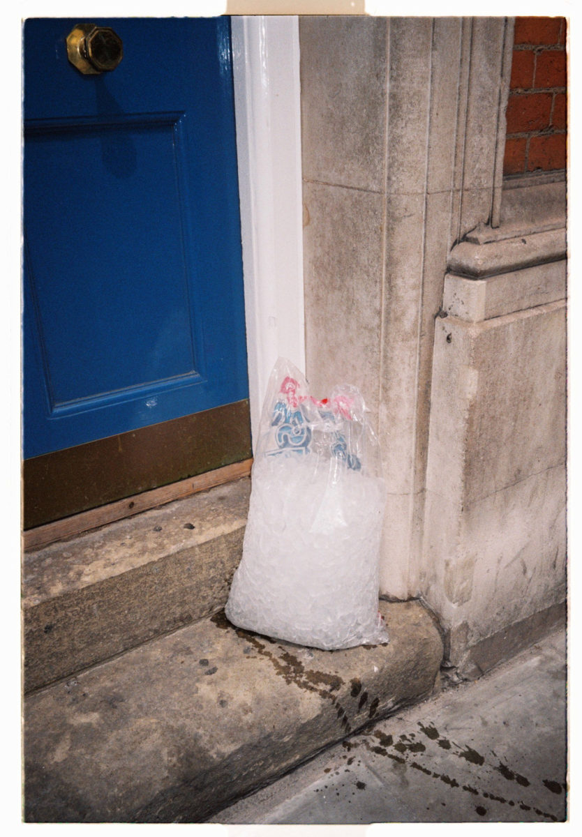 Ice melting outside in Covent Garden