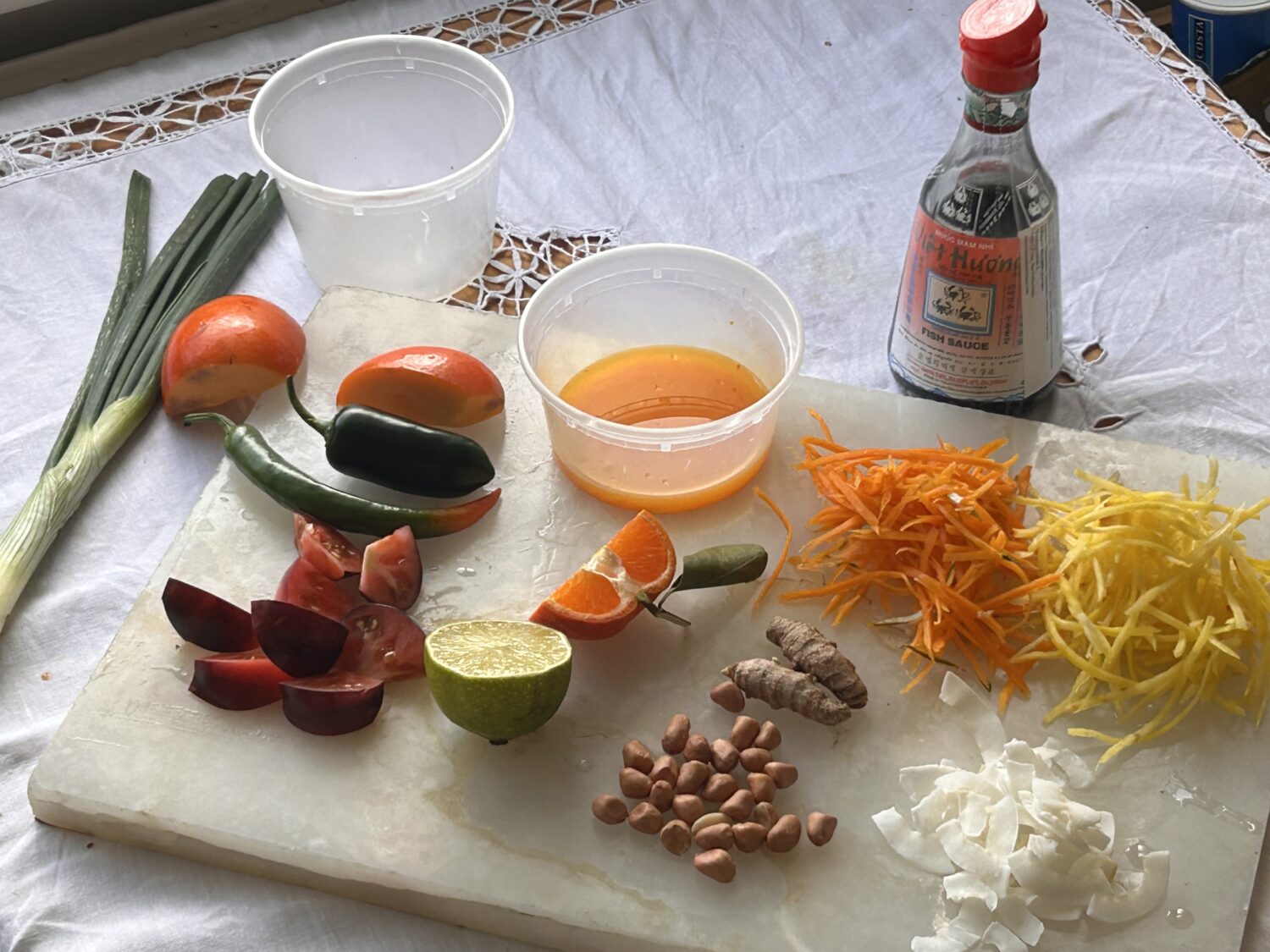 Thai-inspired salad ingredients