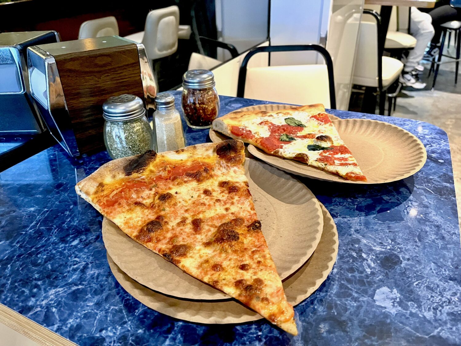 Pizza at Scarr's in New York City